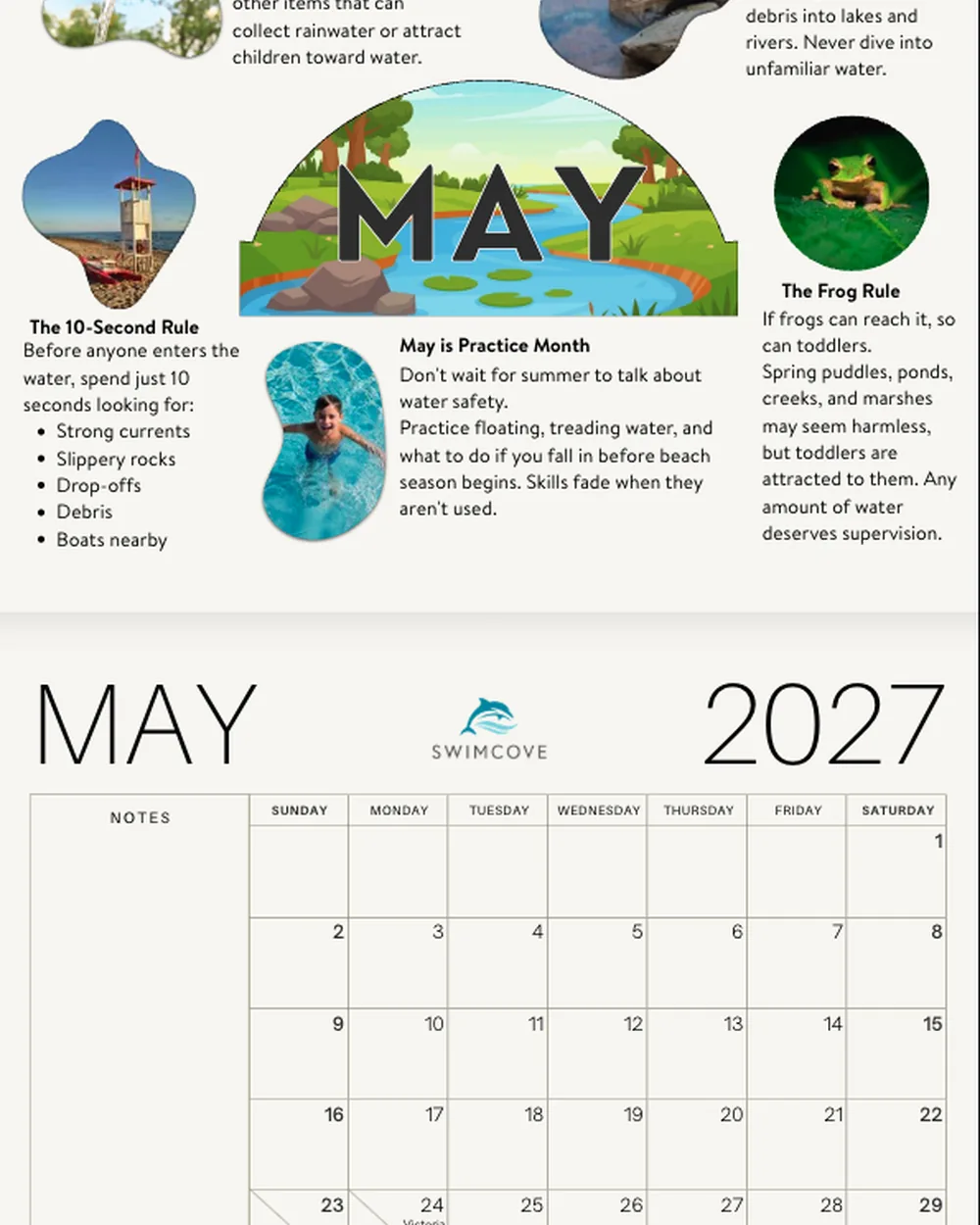 2027 Water Safety Calendar
